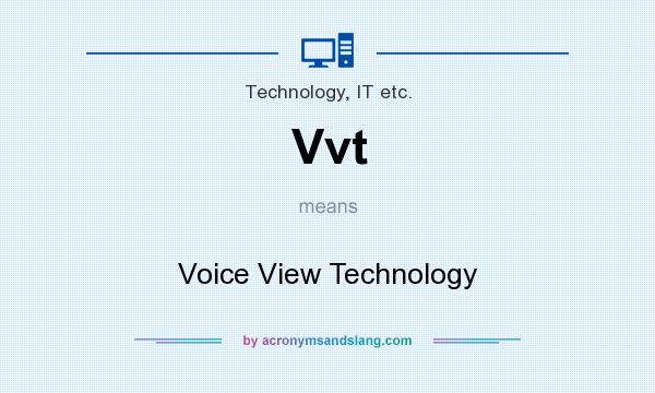 What does Vvt mean? It stands for Voice View Technology