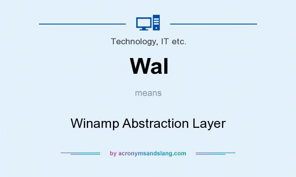 What does Wal mean? It stands for Winamp Abstraction Layer