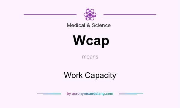 What does Wcap mean? It stands for Work Capacity