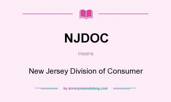 What does NJDOC mean? It stands for New Jersey Division of Consumer