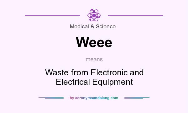 What does Weee mean? It stands for Waste from Electronic and Electrical Equipment