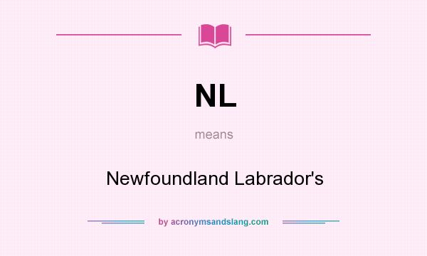 What does NL mean? It stands for Newfoundland Labrador`s