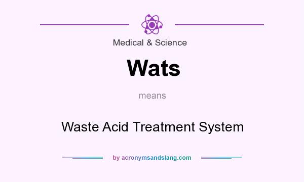 What does Wats mean? It stands for Waste Acid Treatment System