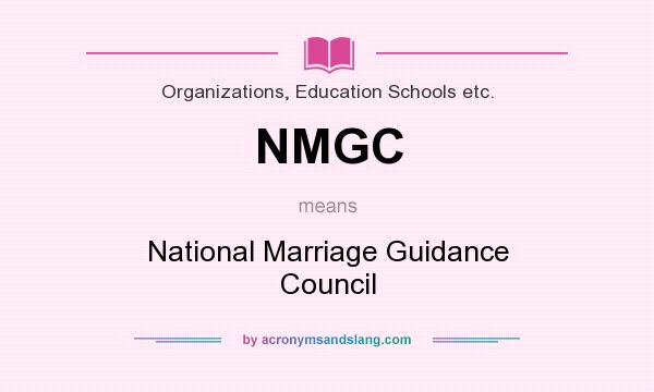What does NMGC mean? It stands for National Marriage Guidance Council