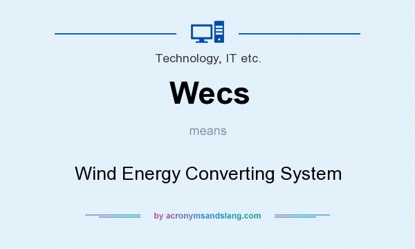 What does Wecs mean? It stands for Wind Energy Converting System