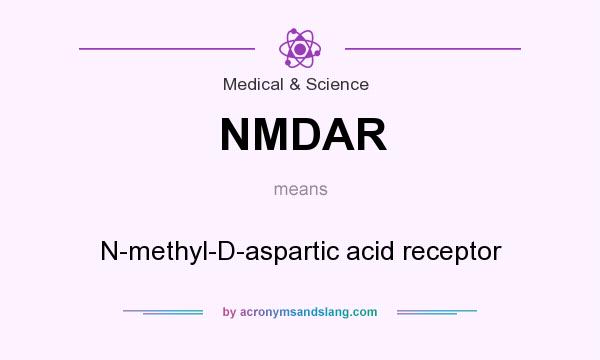 What does NMDAR mean? It stands for N-methyl-D-aspartic acid receptor