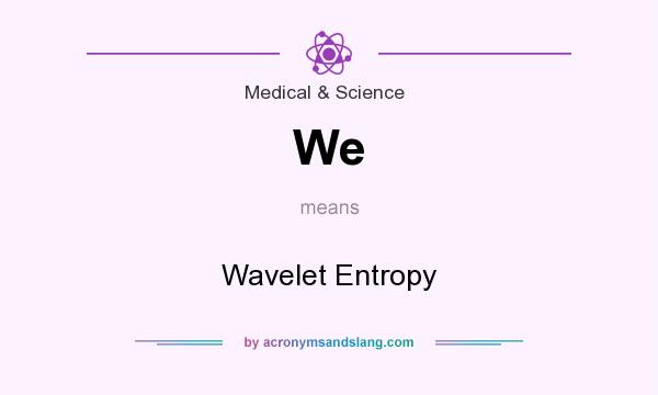 What does We mean? It stands for Wavelet Entropy