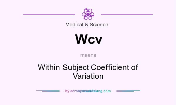 What does Wcv mean? It stands for Within-Subject Coefficient of Variation