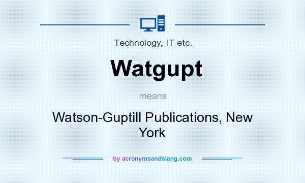 What does Watgupt mean? It stands for Watson-Guptill Publications, New York