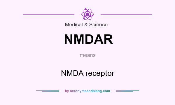 What does NMDAR mean? It stands for NMDA receptor