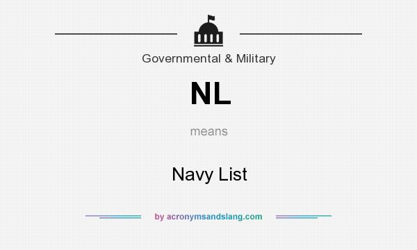 What does NL mean? It stands for Navy List