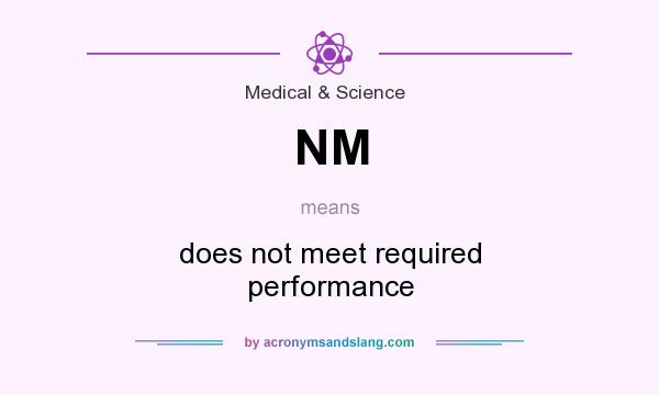What does NM mean? It stands for does not meet required performance