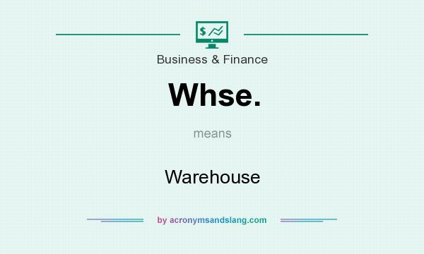 What does Whse. mean? It stands for Warehouse
