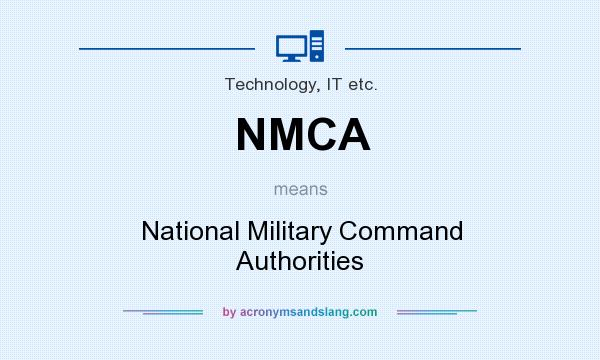 What does NMCA mean? It stands for National Military Command Authorities
