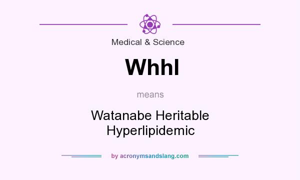 What does Whhl mean? It stands for Watanabe Heritable Hyperlipidemic