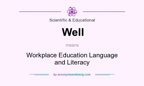 What does Well mean? It stands for Workplace Education Language and Literacy