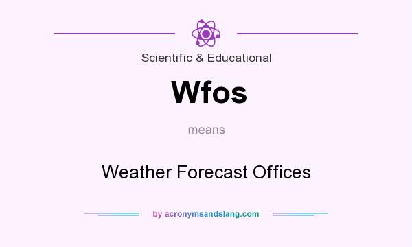 What does Wfos mean? It stands for Weather Forecast Offices