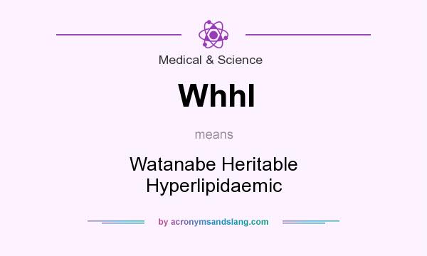 What does Whhl mean? It stands for Watanabe Heritable Hyperlipidaemic