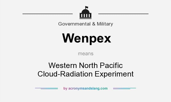 What does Wenpex mean? It stands for Western North Pacific Cloud-Radiation Experiment