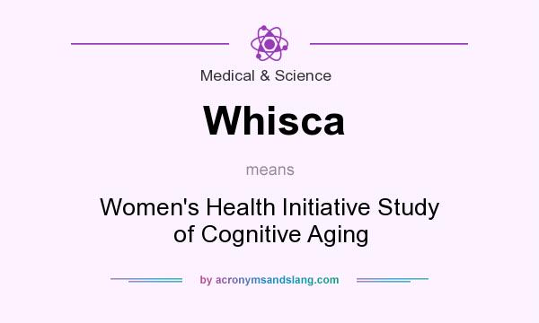 What does Whisca mean? It stands for Women`s Health Initiative Study of Cognitive Aging