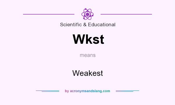 What does Wkst mean? It stands for Weakest