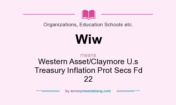 What does Wiw mean? It stands for Western Asset/Claymore U.s Treasury Inflation Prot Secs Fd 22