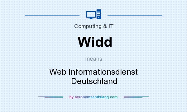 What does Widd mean? It stands for Web Informationsdienst Deutschland