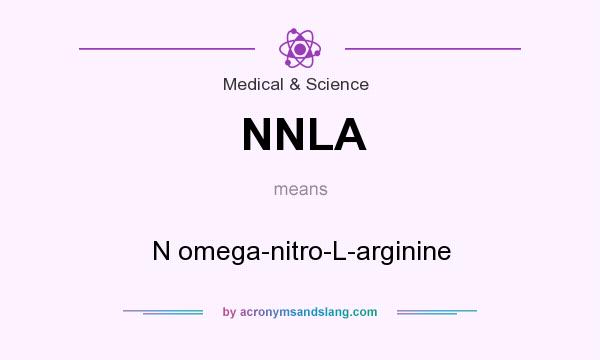 What does NNLA mean? It stands for N omega-nitro-L-arginine