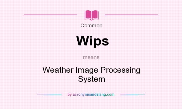 What does Wips mean? It stands for Weather Image Processing System