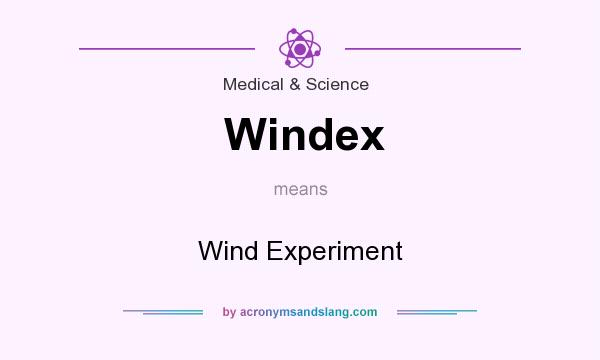 What does Windex mean? It stands for Wind Experiment
