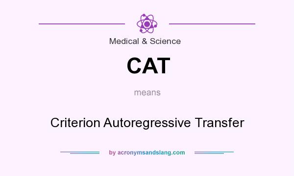 What does CAT mean? It stands for Criterion Autoregressive Transfer