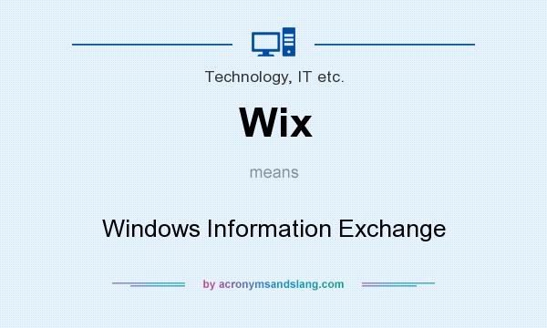 What does Wix mean? It stands for Windows Information Exchange