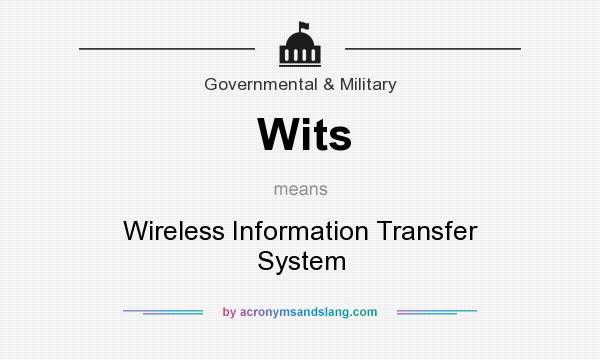 What does Wits mean? It stands for Wireless Information Transfer System