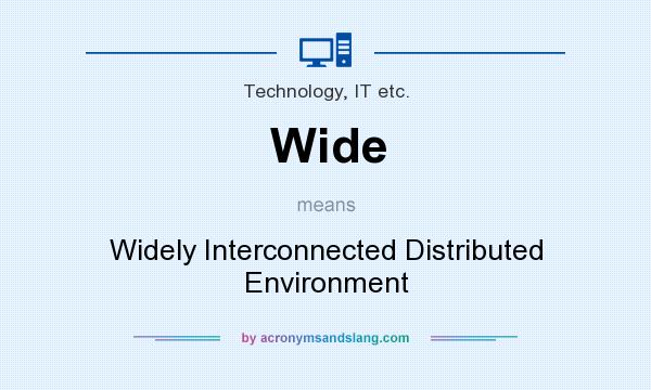What does Wide mean? It stands for Widely Interconnected Distributed Environment
