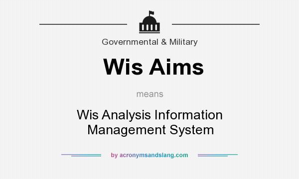 What does Wis Aims mean? It stands for Wis Analysis Information Management System