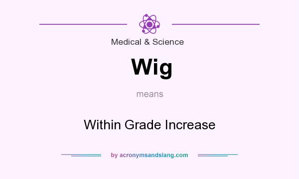 What does Wig mean? It stands for Within Grade Increase