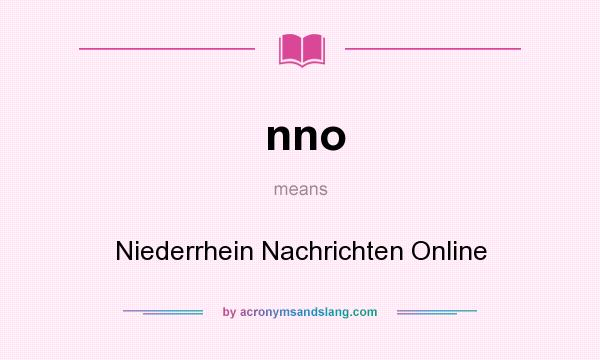 What does nno mean? It stands for Niederrhein Nachrichten Online