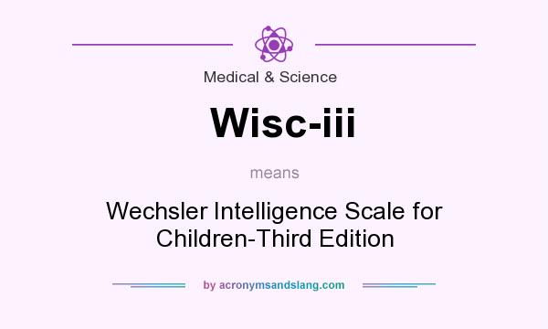 What does Wisc-iii mean? It stands for Wechsler Intelligence Scale for Children-Third Edition