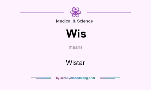 What does Wis mean? It stands for Wistar