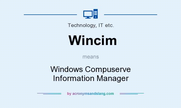 What does Wincim mean? It stands for Windows Compuserve Information Manager
