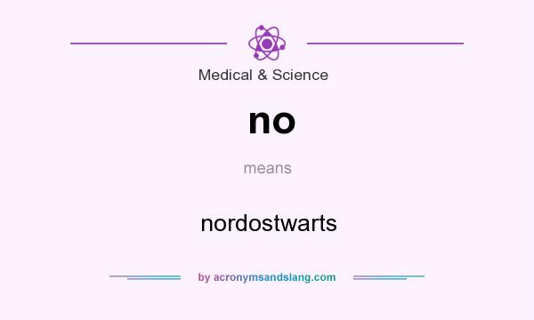 What does no mean? It stands for nordostwarts