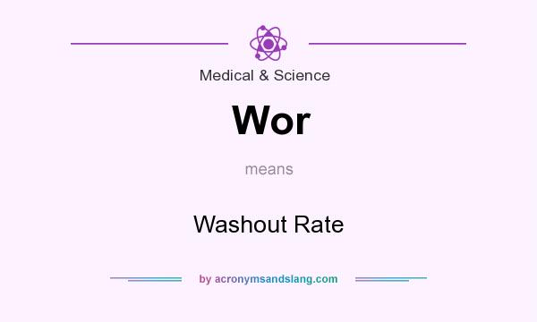 What does Wor mean? It stands for Washout Rate