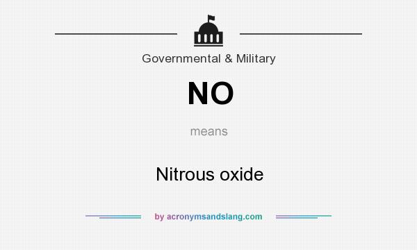 What does NO mean? It stands for Nitrous oxide