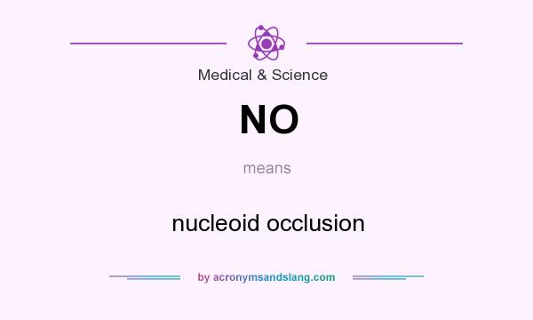 What does NO mean? It stands for nucleoid occlusion