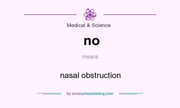 What does no mean? It stands for nasal obstruction