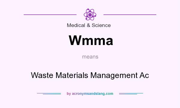 What does Wmma mean? It stands for Waste Materials Management Ac