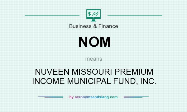 What does NOM mean? It stands for NUVEEN MISSOURI PREMIUM INCOME MUNICIPAL FUND, INC.