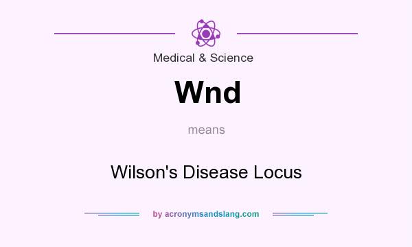 What does Wnd mean? It stands for Wilson`s Disease Locus
