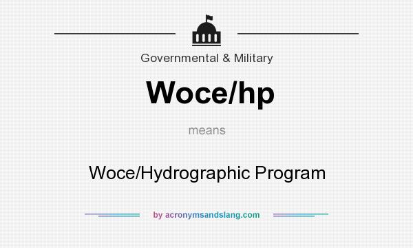 What does Woce/hp mean? It stands for Woce/Hydrographic Program