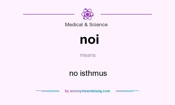 What does noi mean? It stands for no isthmus